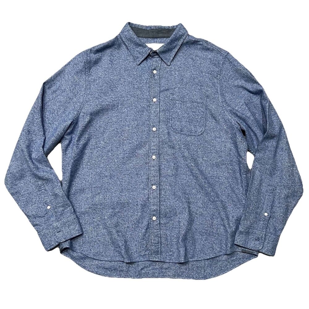 OUTERKNOWN Men’s Button Down Flannel Shirt Size XL Blue